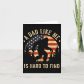 Carte Dad Like Me Is Hard To Find Bigfoot Usa Flag Funny (Devant)