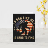 Carte Dad Like Me Is Hard To Find Bigfoot Usa Flag Funny (Fleur jaune)