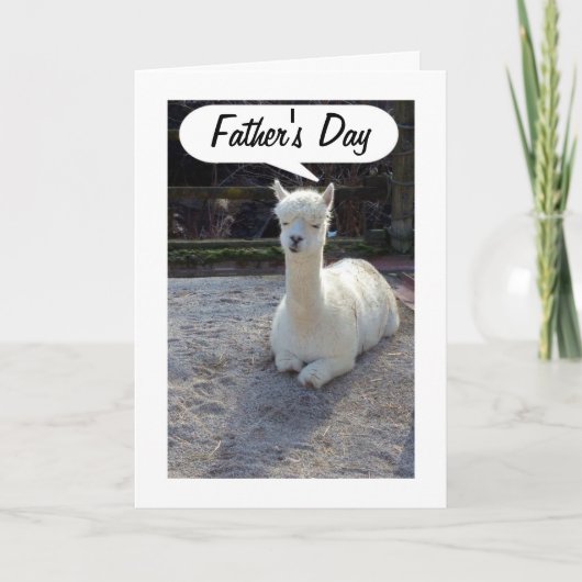 Carte DAD-LLAMA dit HAPPY FÊTE DES PÈRES=AWESOME DAD (Devant)