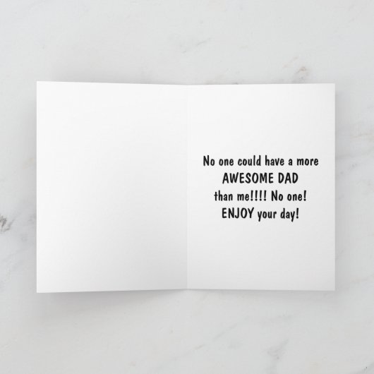 Carte DAD-LLAMA dit HAPPY FÊTE DES PÈRES=AWESOME DAD (Intérieur)