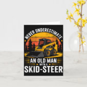 Carte Dad Skid Steer Operator Father Construction Heavy (Fleur jaune)