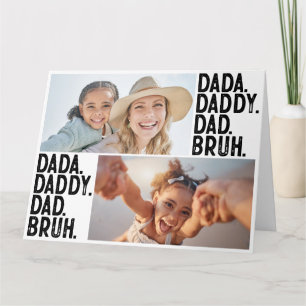 Carte DADA DADDY DAD BRUH FÊTE DES PÈRES PHOTO personnal