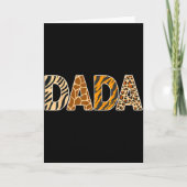 Carte Dada Wild Animal Print Zebra Giraffe Tiger Leopard (Devant)
