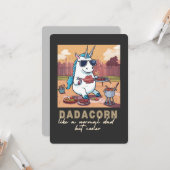 Carte Dadacorn Licorne Papa BBQ Papa (Devant/Arrière en situation)
