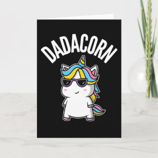 Carte Dadacorn Licorne Papa Dabbing Arc-en-ciel Fête des
