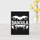 Carte Dadcula Halloween Bat Vampire Fangs effet de flux (Fleur jaune)