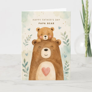 Carte Daddy Bear et Little Bear Fête des Pères 