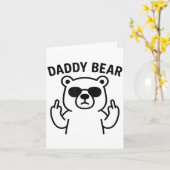 Carte Daddy Bear Funny Gift For Men Boys  (Fleur jaune)
