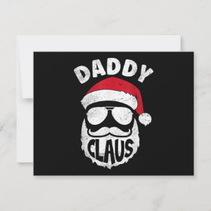 Carte Daddy Claus Santa Claus Funny Christmas Matching P