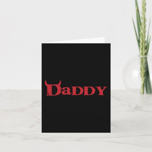 Carte Daddy Devil Horn Lazy Costume d'Halloween Pap goth (Devant)