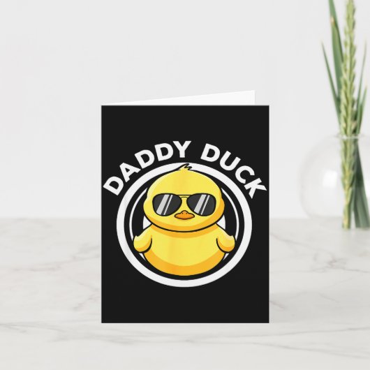 Carte Daddy Duck Dad I Love Ducks Family Lover Funny Rub (Devant)