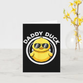 Carte Daddy Duck Dad I Love Ducks Family Lover Funny Rub (Fleur jaune)