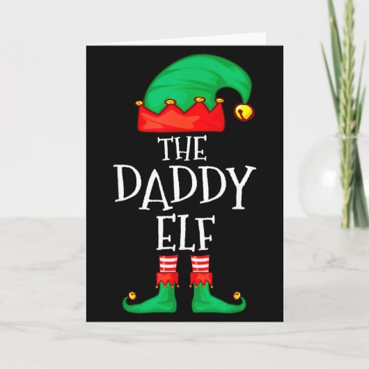 Carte Daddy Elf Family Christmas Daddy Dad Father Elf Sw (Devant)