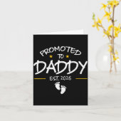 Carte Daddy Est 2026 Daddy To Be New Dad 2026 First Time (Fleur jaune)