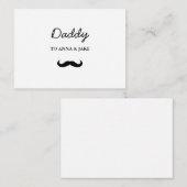 Carte Daddy Flat Mustache | Cadeau fête des pères (Devant / Derrière)