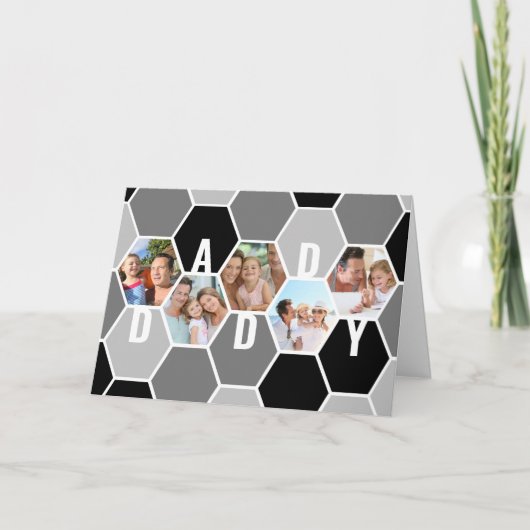 Carte Daddy Honeypeb Photo Collage 5 Photo Anniversaire (Devant)