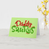 Carte Daddy Saurus Dinosaur Lettres (Fleur jaune)
