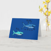 Carte Daddy Shark Doo Doo Doo (Fleur jaune)