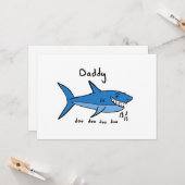Carte Daddy Shark Fête des Pères (Devant/Arrière en situation)