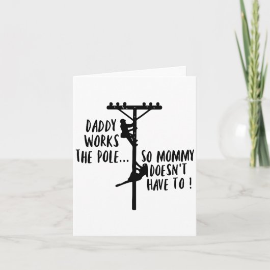 Carte Daddy Works The Le So Mommy Doesn't Have To Linema (Devant)