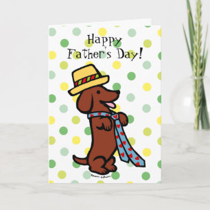 Carte Daddy's Dachshund Cartoon
