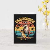 Carte Daddysaurus Dinosaur Été Fête des Pères (Fleur jaune)