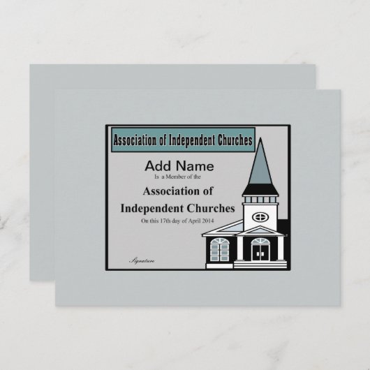 Carte d'adhésion AofIC (Devant / Derrière)