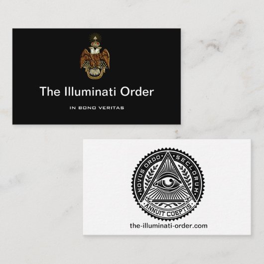 Carte d'adhésion d'Illuminati (Devant / Derrière)
