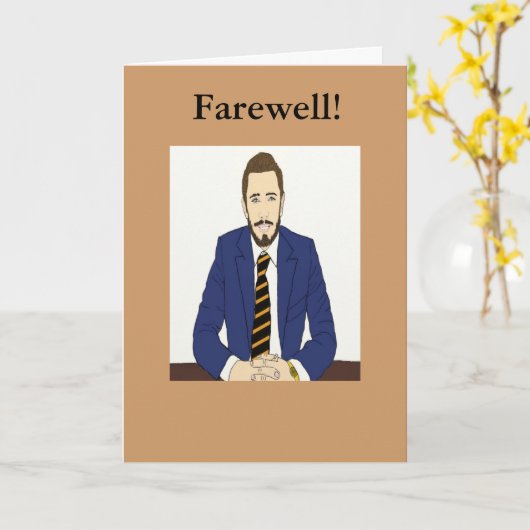 Carte d'adieu (Fleur jaune)