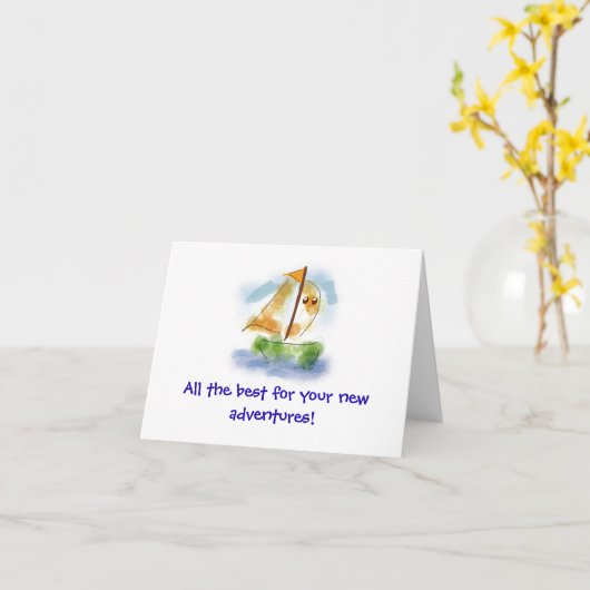 Carte d'adieu (Fleur jaune)