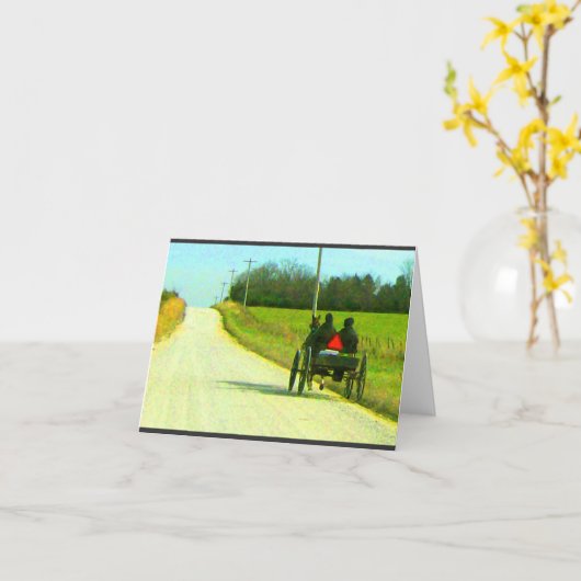 Carte d'adieu amish (Fleur jaune)