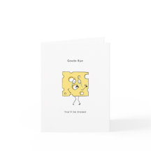 Carte d'adieu, carte de fromage Gouda, Carte d'adi