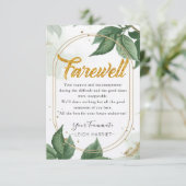 Carte d'adieu de collègue d'Adieu moderne (Debout devant)