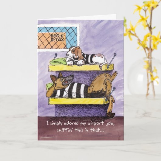 Carte d'adieu - Détoxe de chien (Fleur jaune)