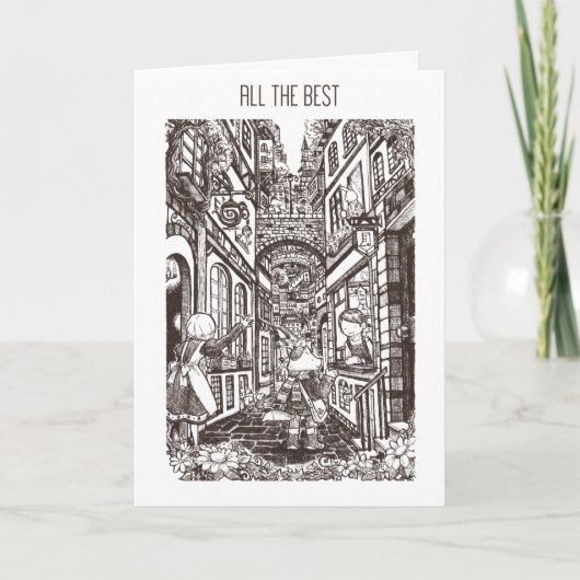 Carte d'adieu - devise de ville (Devant)