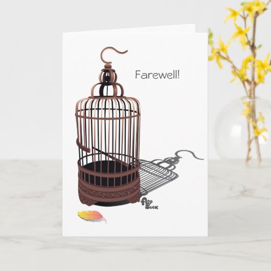 Carte d'adieu Freebird (Fleur jaune)