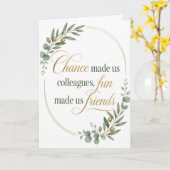 Carte d'adieu pour un collègue et ami (Fleur jaune)