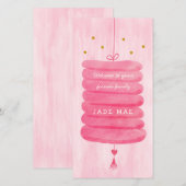 Carte d'adoption rose - Un Lampion de famille pour (Devant / Derrière)