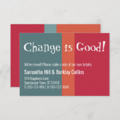 Carte d'adresse colorée : "Changer est bon" (Devant / Derrière)
