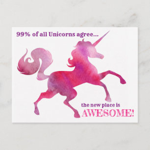 Carte d'adresse d'aquarelle pourpre rose de