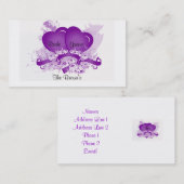 Carte d'adresse pour jeunes mariés (Devant / Derrière)