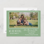 Carte d'adresse Vert moderne simple (Devant / Derrière)