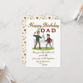 Carte Dads' birthday (Devant/Arrière en situation)