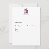 Carte Dad's Doing Son's Homework Flat Card (Dos)