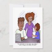 Carte Dad's Doing Son's Homework Flat Card (Devant)