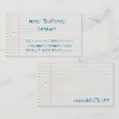 carte d'affaire louche (Devant / Derrière)