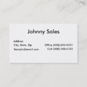 Carte d'affaire louche (Dos)