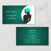 carte d'affaires aqua Hair Salon (Devant / Derrière)