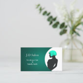carte d'affaires aqua Hair Salon (Debout devant)