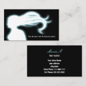 carte d'affaires aqua Hair Salon (Devant / Derrière)